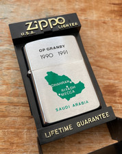 1990-1991 OP GRANBY Zippo Lighter, Gulf War, 4th Armoured Brigade. Unused, Rare