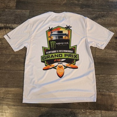 Monster Energy P1 Offshore St. Pete Powerboat Grand Prix T Shirt Mens Medium  