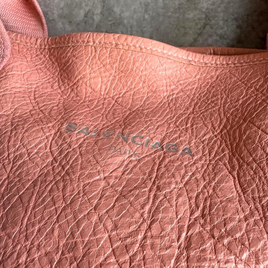 BALENCIAGA Navy Cabas S Leather Shoulder Handbag Pink Authentic Used From Japan thumbnail 18