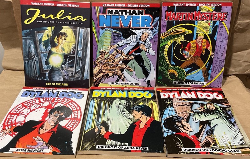 Dylan Dog, Nathan Never, Martin Mystery, Julia NEW Bonelli Comics Lot in ENGLISH