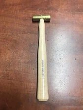 New Grace USA BH-4 - 4 Ounce Solid Brass Hammer -  Claw Hammer Hickory Handle