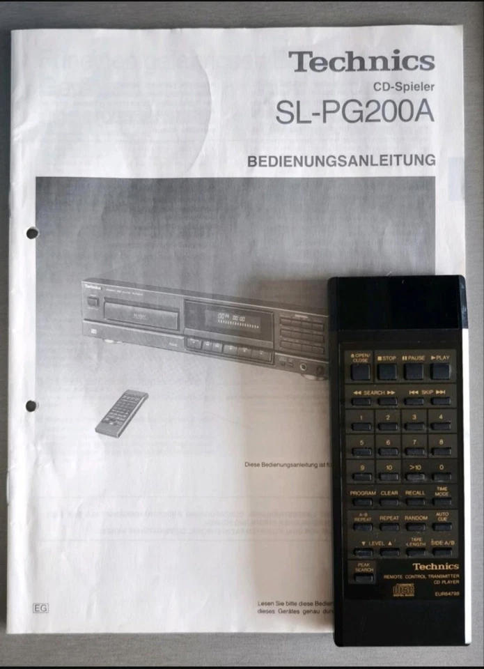 TECHNICS CD Player SL-PG 200A Disc Spieler inkl. orig Fernbedienung MASH Wandler - Bild 4 von 4