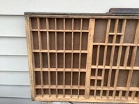 Antique Vintage Wooden Printers Drawer Hamilton Letterpress Shadow Box J11 3