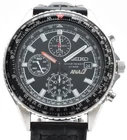 Vintage【Mint】SEIKO 7T92-0CF0 Flightmaster Pilot ANA Black Quartz from JAPAN