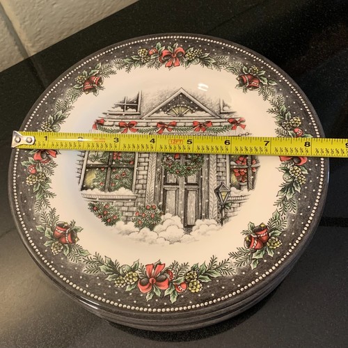 8 piatti insalata Royal Stafford Christmas Home 8 3/8" Made in Burslem England - Foto 9 di 10