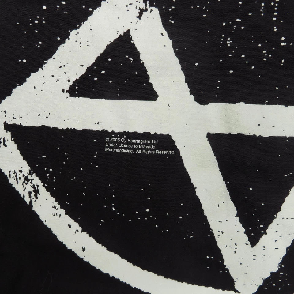 Camisa De Colección HIM Banda Para Hombres XL Heartagram Bam Margera Patinador Gótico Y2K Mercancía Mecánica Foto 3 de 4