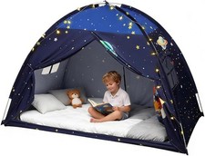 Twin Bed Tent Canopy, Space Indoor Blackout Privacy Toddler Bed Tent for Kids wi