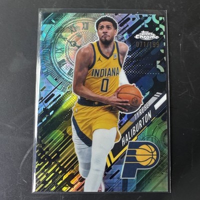 Topps 2025-26 Topps Chrome Update Basketball Tyrese Haliburton Go Time 199 GT-3