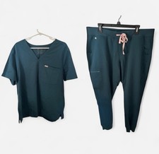 Figs Caribbean Blue Scrubs Set XXL Zamora Pants Catarina Top