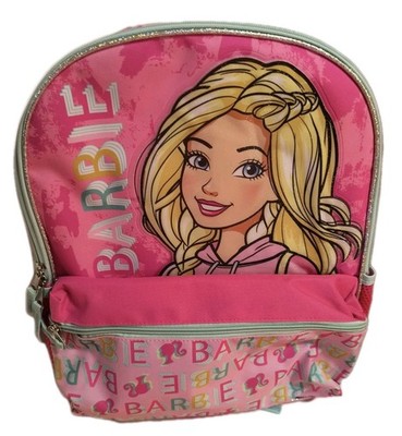 Mattel Barbie Kids Large Backpack (2) Water Bottle Pockets 12'' X 17''    Ship!