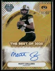 2025 Bowman Best University Football Gold Refractor Matt Zollers #BOA-MZ