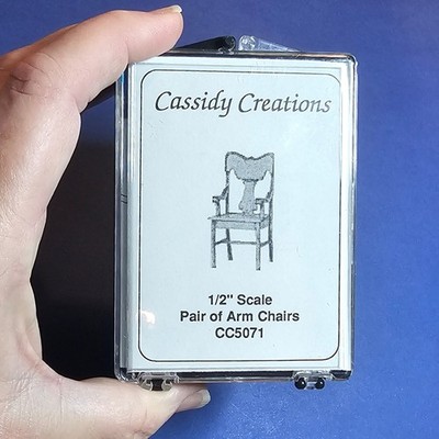 Vintage Cassidy Creations 1/2 Scale Two Arm Chair Kit CC5032 Dollhouse Mini NOS