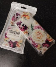 Samsung Galaxy A12 Silicone Case Floral Purple Fast Dispatch & Free Returns