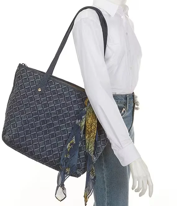 Bolso de Mano Patricia Nash Viotti Denim Bolso Grande y Bufanda ¡NUEVO CON ETIQUETAS! Foto 2 de 4