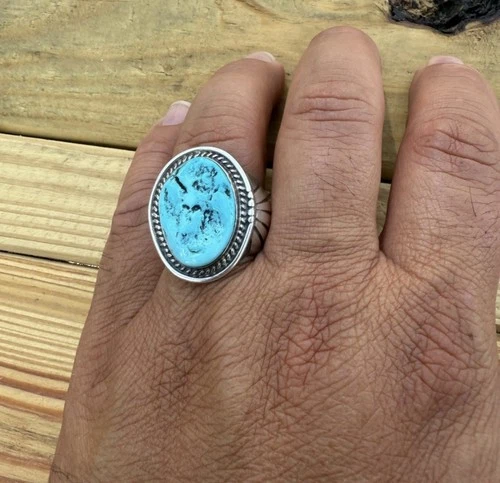Vintage Navajo Silver and Turquoise Ring