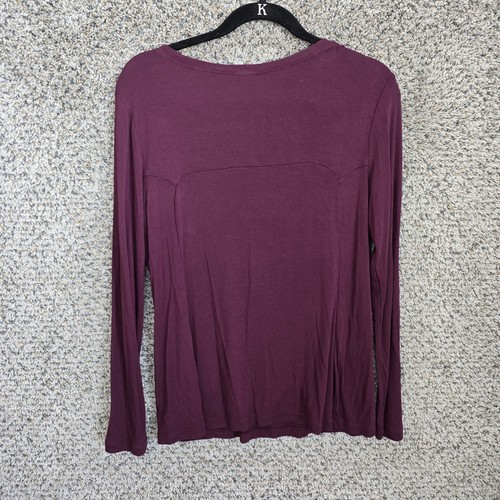 CAbi Top Womens Small Chelsea Long Sleeve Tee Vino Scoop Neck Style 3409 Casual - Picture 7 of 7