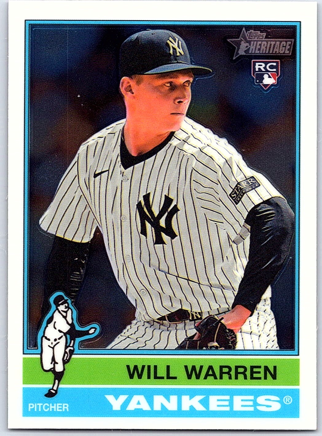 2025 Topps Heritage Will Warren #281 Chrome New York Yankees