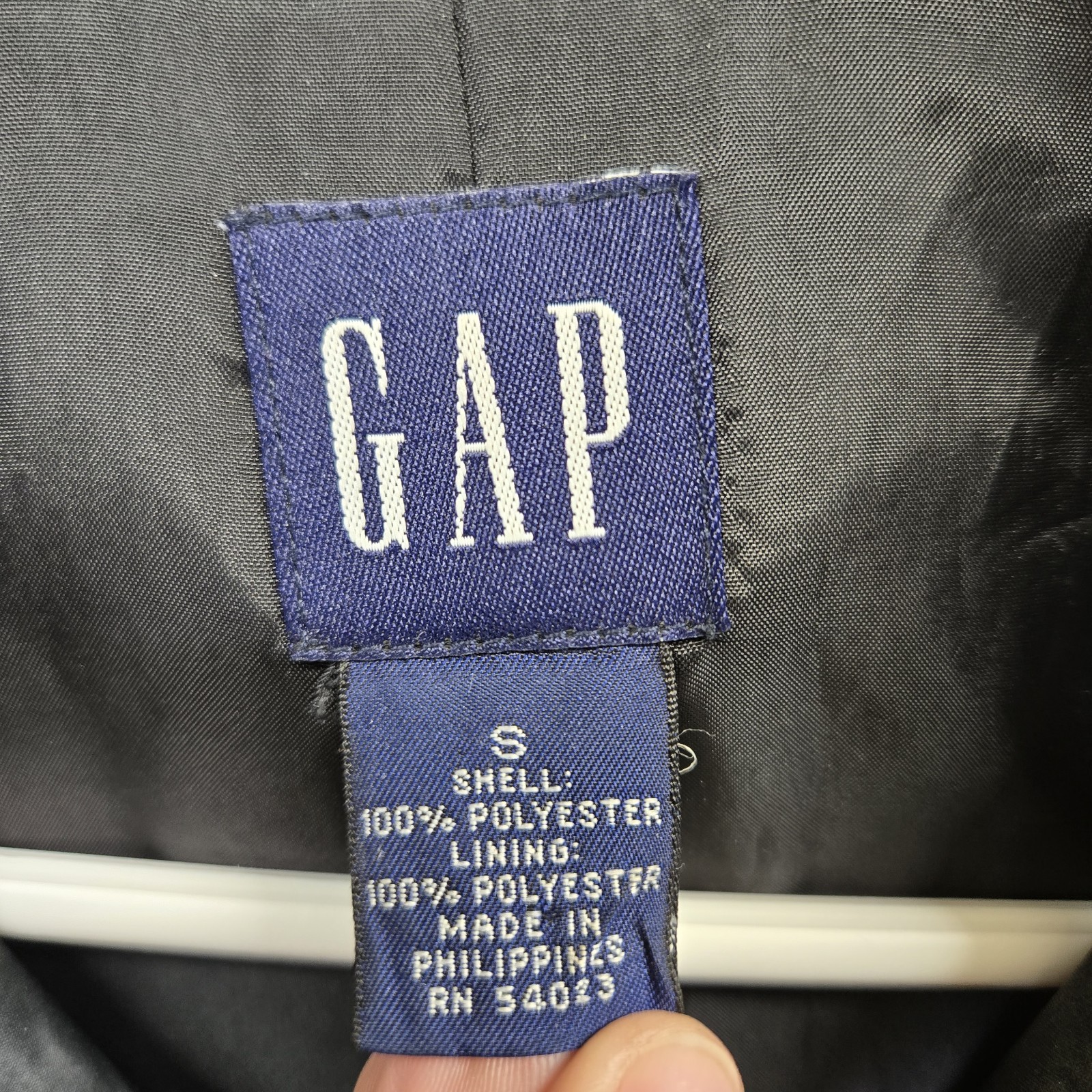 GAP Black Peacoat Jacket Softshell Double Breaste… - image 11