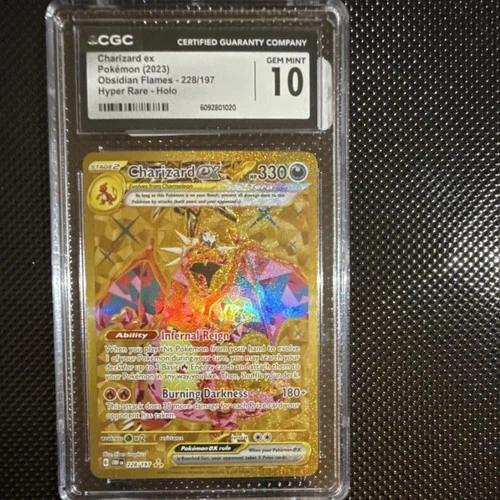 Charizard ex CGC 10 SV03 Obsidian Flames 228/197 Hyper Rare Holo Pokémon Card