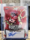 LAMAR "BO" JACKSON Rookie Auto 2025 Leaf Vivid Red Shimmer Sp 1/1 Buckeyes