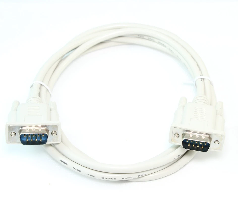 Cable serie 3 ft DB9/DB9 recto RS232 macho a macho Foto 2 de 2