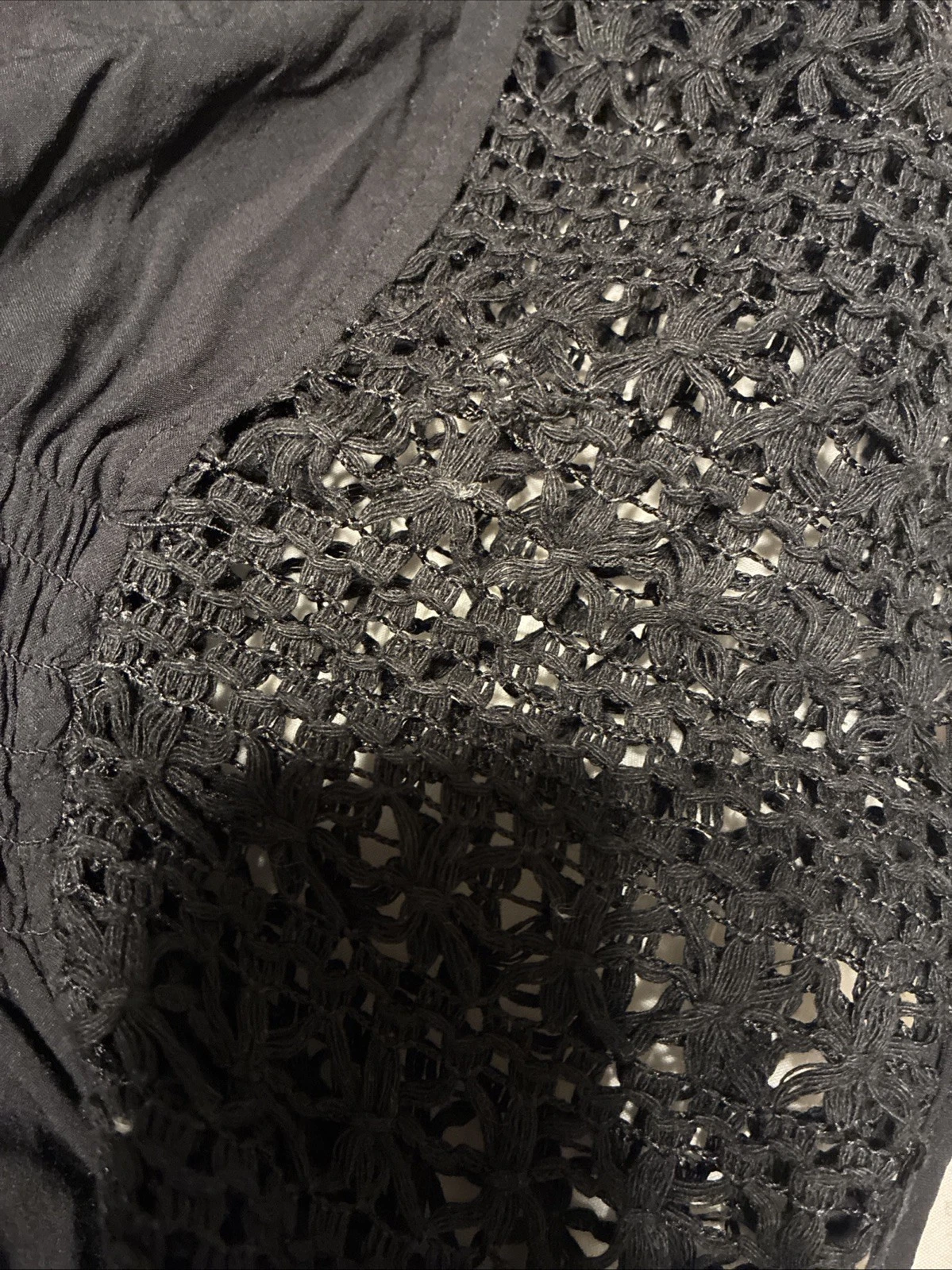 UNDERCOVER victorias secret tinta unita nero spiaggia bikini costume da bagno copricostume vestito maglia mini L