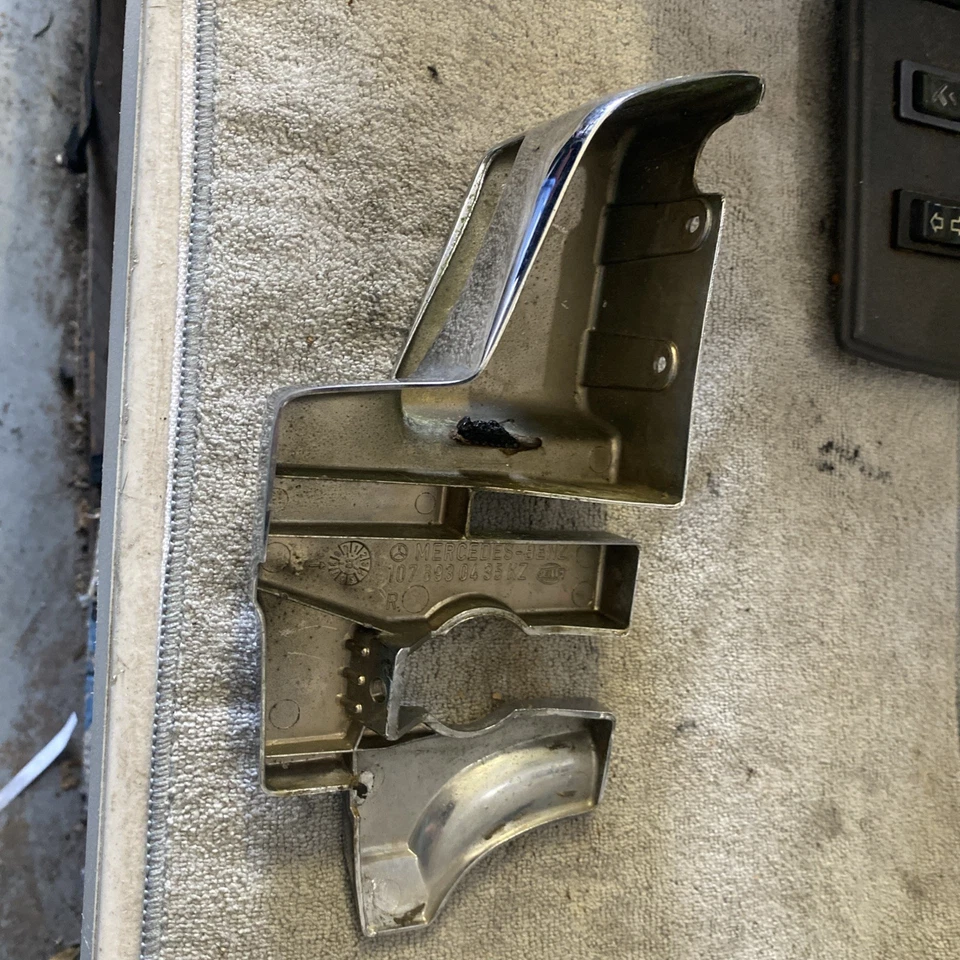 MERCEDES BENZ R107 380SL 560SL 1983-89 RH CROMO MOLDURA CONV TAPA SUPERIOR CUBIERTA Foto 4 de 4