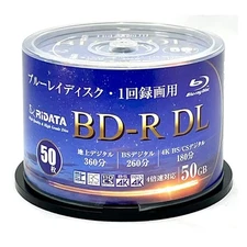 RiDATA One-time recording single-sided dual-layer Blu-ray disc white printable