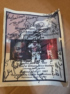 George Rogers Signed Autographed Charity Program Tony Dorsett Full Of Signatures