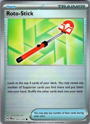 Roto Stick Poke Ball Pattern Holo Common SV: Prismatic Evolutions 127/131 NM