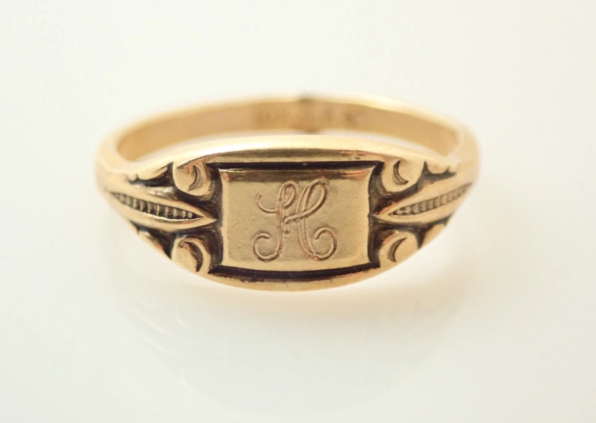 Initial Ring In Retro Fine Rings for sale | eBay