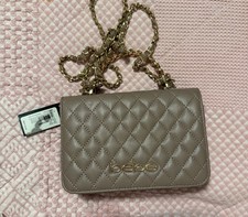 Bebe Finlay Crossbody Bag with Goldtone Hardware Taupe Color New with Tags