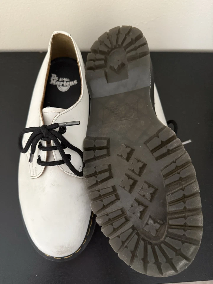 1461 Quad White Doc Martens Platform Mens Size 9 US - Image 4 of 4