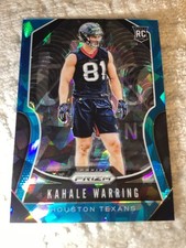 2019 Panini Prizm Rookies Blue Ice /99 Kahale Warring #394 Rookie Card RC Texans