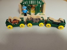 Brio Wooden Railway Rare Curious George Zoo Train Zoo Keeper Set 32914 32915
