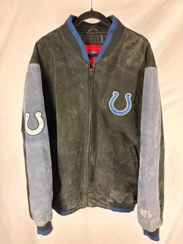 Indianapolis Colts NFL Suede-Style Varsity Jacket Men’s XL - product listing photo