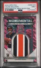 2024 PANINI SPECTRA MONUMENTAL MEM NEON PINK #MMCWS CALEB WILLIAMS RC /15 PSA 9