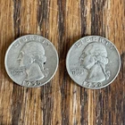 1956 D, 1958 D Washington quarters, 90 percent silver, free shipping
