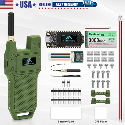 LoRa V4 ESP32 Board OLED SX1262+ GPS Solar Display+ Battery+ Case for Meshtast