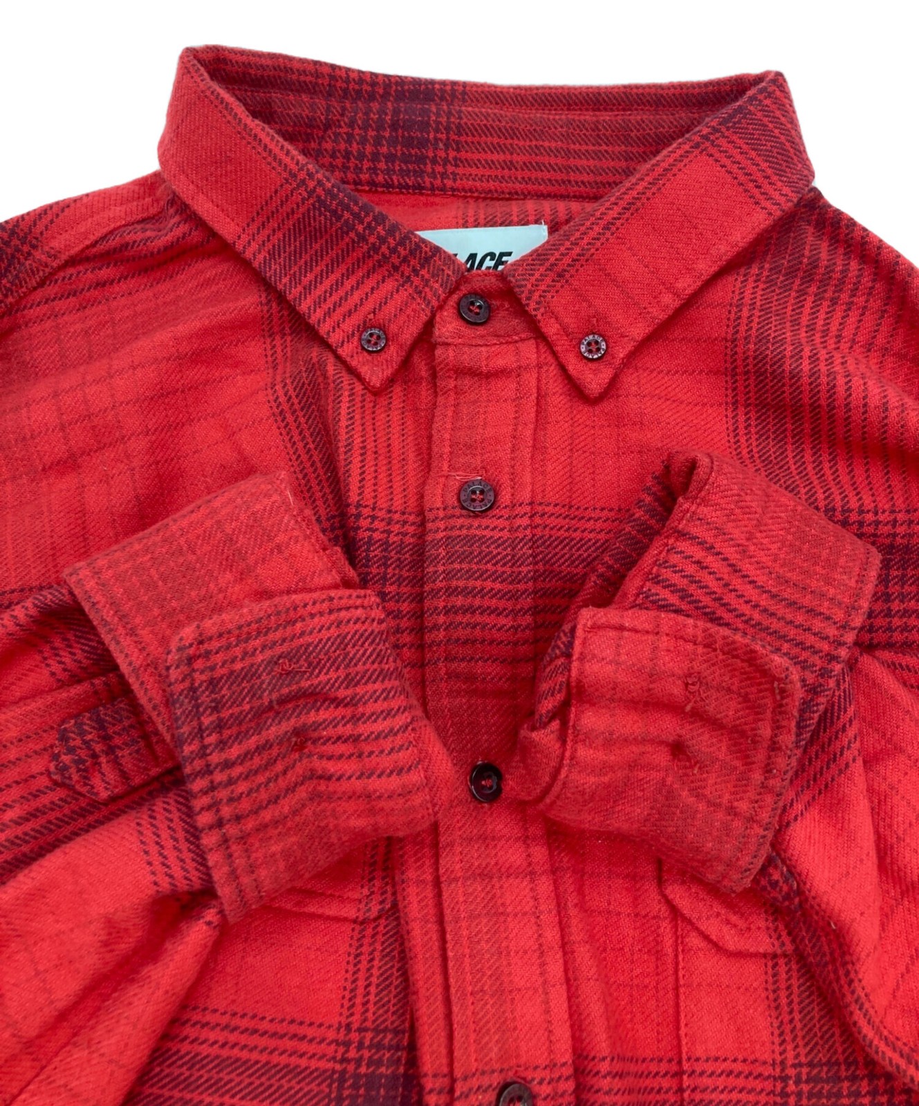 PALACE BRUSHED FLANNEL DROP SHOULDER SHIRT Size: XL Red Men thumbnail 5