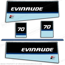 Fits Evinrude 1984 70hp Outboard Decal Kit -Decal Reproductions in Stock