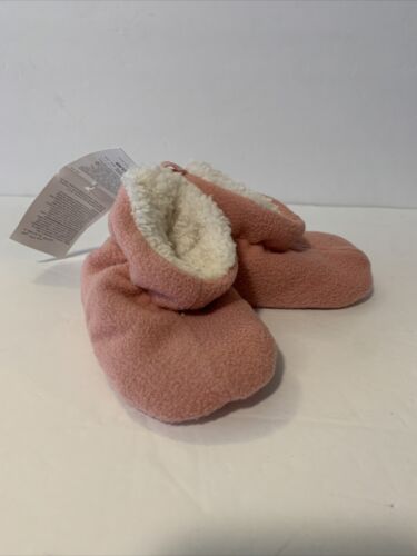 New girls pink bootie slipper shoes size 3-6 months by old navy - Picture 1 of 6