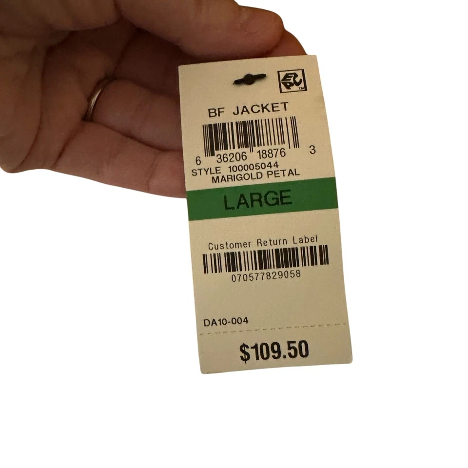 Chaqueta BJ Alfani Amarillo Brillante Caléndula Pétalo Cremallera Completa Mangas Acampanadas Talla L Nueva con Etiquetas Foto 3 de 4