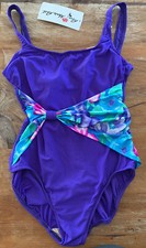 vtg NWT Rose Marie Reid bathing suit one piece size 12 1980s USA Nylon Spandex