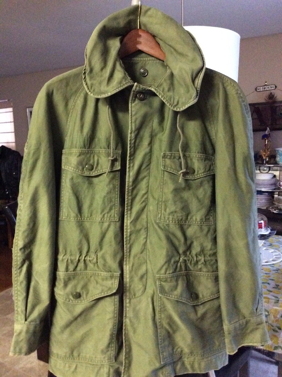VTG USAF Field Jacket OG-107 Sateen 1964 Coat Men's Size SMALL