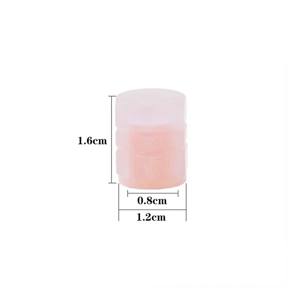 4 tapas de vástago de válvula de neumático de rueda de coche rojo brillante nocturno cubierta de válvula luminosa Foto 4 de 4