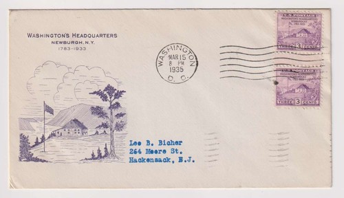 E3912: US #752 Horizontal Gutter Pair FDC, Cacheted - 第 1/1 張圖片