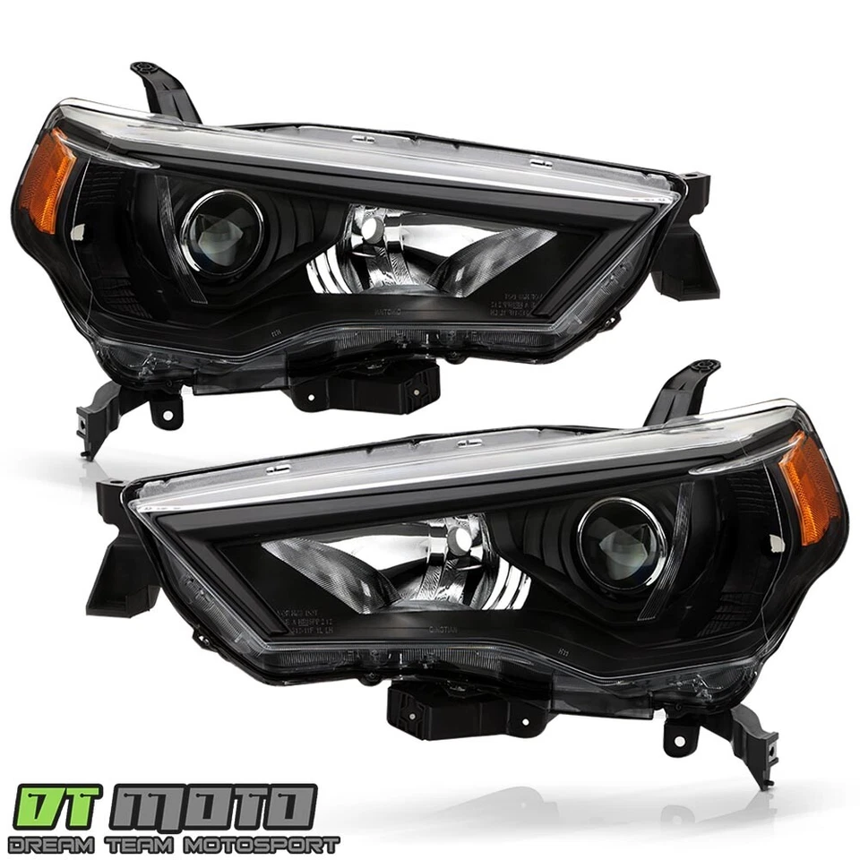 Juego de faros proyectores negros izquierda+derecha para Toyota 4Runner 2014-2020 Foto 2 de 4