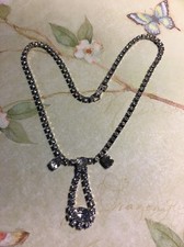 Vintage Rhinestone Choker Necklace Bridal Wedding Prom Jewelry Lot T-11