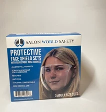 salon world safety protective face shield 1 set of 3. 40 sets available